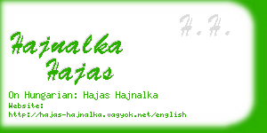 hajnalka hajas business card